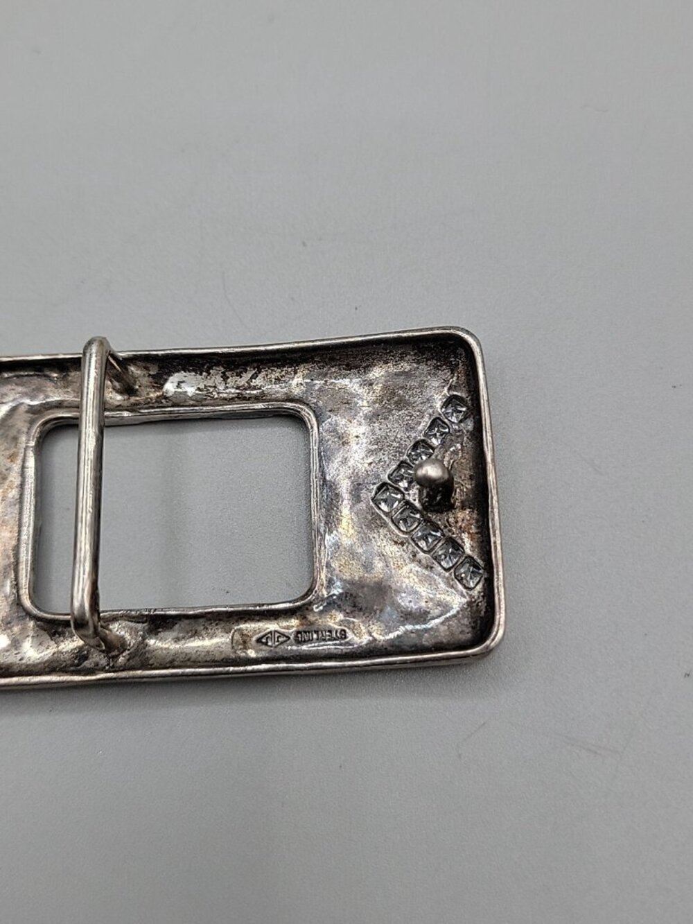 JJ Sterling Silver Judith Jack Belt Buckle 925 Rhinestone Marcasite Jeweled - Picture 7 of 10